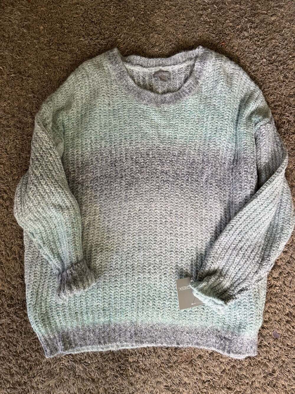 Falls Creek Ombre Sweater Size XL Chunky Knit Pullover
